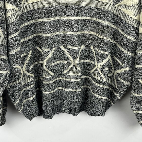 Porto Bello Sweater Cardigan Size M Gray Long Sleeve Cable Knit V Neck Acrylic - Picture 9 of 9